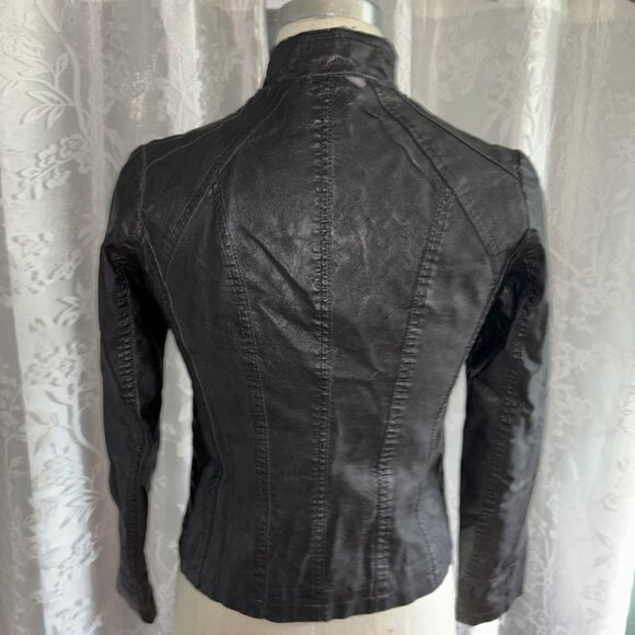 Motor Style Faux Leather Jacket - Picture 6 of 6